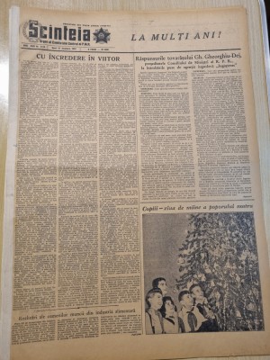 scanteia 31 decembrie 1954-art. numar de anul nou,interviu gheorghiu dej foto