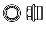Dop filetat M12 1,5 O&Aring;&pound;el A4 rezistent la acizi 13mm BN 1685