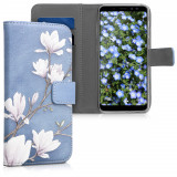 Husa pentru Samsung Galaxy A8 (2018), Piele ecologica, Albastru, 45633.01, Kwmobile