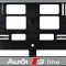 Set 2 bucati, suport numar inmatriculare argintiu Audi Sline