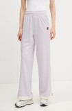 Fila pantaloni de trening Lorce culoarea violet, uni, FAW1012