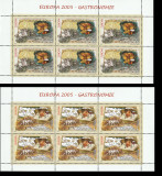 Romania 2005 - #1683B Europa 2005 Gastronomie M/S 2v MNH, Nestampilat