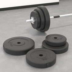 vidaXL Placi de greutate, 6 buc., 30 kg, Ciment foto