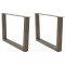 vidaXL Picioare pentru măsuță de cafea &icirc;n formă de V, 2 buc., oțel natural, 70x(42-43,3) cm 4012639