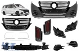 Un kit de tuning de tip Facelift Design Line 25 potrivit pentru Mercedes V-Class W447 2014-2023 cu faruri si stopuri Performance AutoTuning
