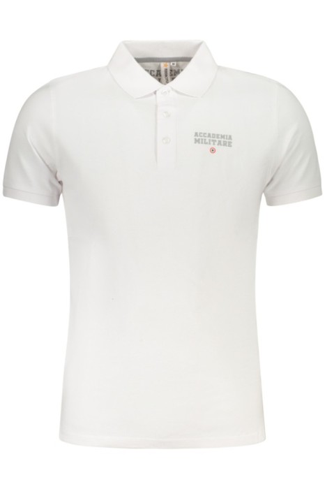 ACCADEMIA MILITARE Tricou polo barbati, cu imprimeu, Regular fit, Alb, S