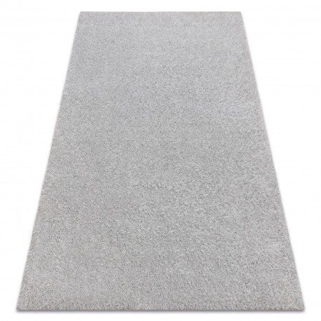 Covor BUENOS 7005 shaggy uni, o singură argint, 60x100 cm