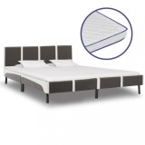 Cumpara ieftin Pat cu saltea cu spumă cu memorie, 180x200 cm, piele ecologică
