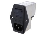 Conector Alimentare AC Soclu Tată 6A 250VAC IEC 60320