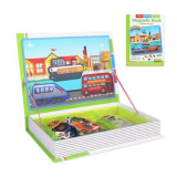 Cumpara ieftin Carte magnetica cu puzzle vehicule, joc educativ si interactiv