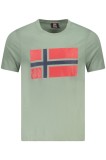 Cumpara ieftin Norway Tricou barbati, cu logo, din bumbac, Regular fit, Verde, M