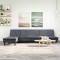 vidaXL Canapea extensibilă &icirc;n formă de L gri 255x140x70 cm catifea 3157261