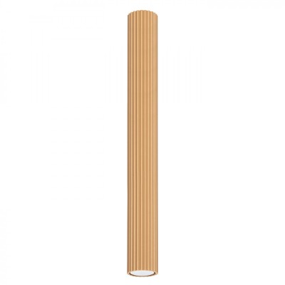 Lampă De Tavan Karbon Din Aluminiu Aurit, 1 Bec Tub Minimalist De Interior. foto
