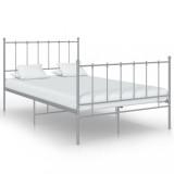 VidaXL Cadru de pat, gri, 120x200 cm, metal 324954