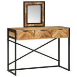 VidaXL Masă de toaletă cu oglindă 100x40x120 cm Lemn masiv de acacia
