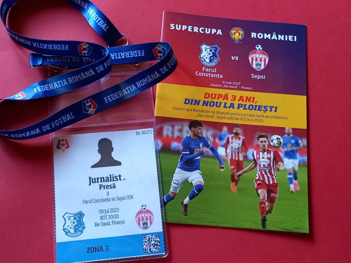 Program fotbal+acreditare presa FARUL Constanta-SEPSI Sf.Gheorghe(Supercupa)