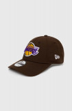 New Era sapca culoarea verde, cu imprimeu, LOS ANGELES LAKERS