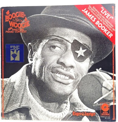 James Booker &amp;lrm;&amp;ndash; Live! NM / VG+ vinil LP disc Gold Elvetia 1978 muzica blues foto