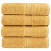 VidaXL Prosoape de baie premium SOLUND, 4 buc., aurii, 30 x 30 cm, 600 g/m&sup2; 137276