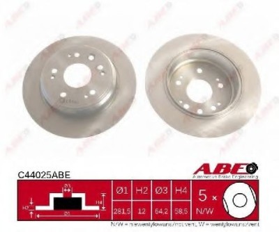 Disc frana HONDA STREAM (RN) (2001 - 2016) ABE C44025ABE foto
