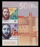 Cumpara ieftin RO 2020 ,LP 2299 ,&quot;Rafael -500 ani de la moarte&quot; , serie cu tab+manseta ,MNH, Religie, Nestampilat