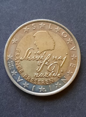 2 Euro &amp;quot;France Presěren&amp;quot; 2007, Slovenia - A 2597 foto