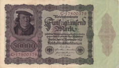 GERMANIA 50.000 marci 1922 VF+!!! foto