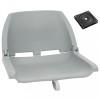 VidaXL Set cu scaun pliabil pentru barcă, 2 piese, gri 272237