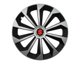 Cumpara ieftin Set 4 capace roti Fame Gri-Negru cu inel R14, pentru gama auto Suzuki, Autohelix MSA