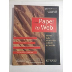 FROM PAPER TO WEB - TONY MCKINLEY