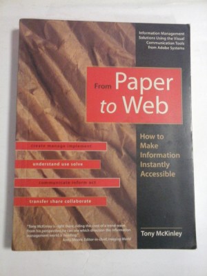 FROM PAPER TO WEB - TONY MCKINLEY foto