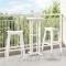 vidaXL Taburete de Bar 2 buc Alb HDPE