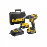 Masina de gaurit/insurubat fara percutie DeWALT CD791P2-QW, Cu acumulator, 2 x 5.0Ah, 18V, Li-Ion