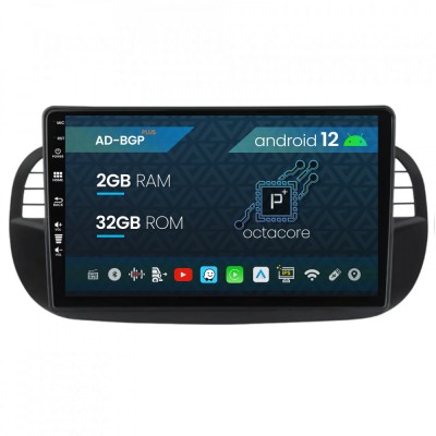 Navigatie Fiat 500 (2007-2014), Android 12, P-Octacore 2GB RAM + 32GB ROM, 9 Inch - AD-BGP9002+AD-BGRKIT362V3 foto