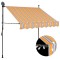 Copertina retractabila manual cu LED, galben &amp; albastru, 100 cm