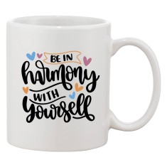 Cana alba personalizata 'Be in harmony with yourself', INOVATIX&reg;. 330ml