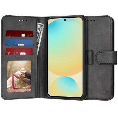 Husa 360 Samsung Galaxy S24 FE Techsuit Diary Book, negru foto