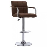vidaXL Scaun de bar, maro, material textil