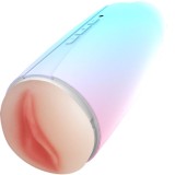 Armony-Rainbow Dublu Vaginal &amp; Oral Vibrator Masturbator-TPE, 12