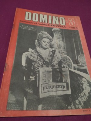 REVISTA DE REBUS DOMINO -3 IULIE 1984 SUPLIMENT AL REVISTEI LUCEAFARUL foto