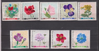 POLONIA FLORA 1967 MI: 1781-1789 MNH foto