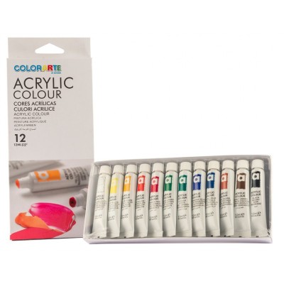 Tempera Acrilica 12 culori Tub 12ML foto