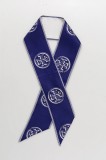 Tory Burch o eșarfă cu mătase Medallion culoarea bleumain, 174863-400