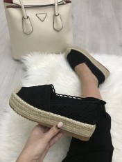 Espadrile dama negre marime 40+CADOU foto