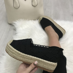 Espadrile dama negre marime 39, 40, 41+CADOU