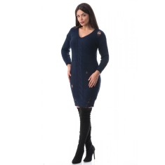 J950-44 Rochie tricotata cu rupturi stylish