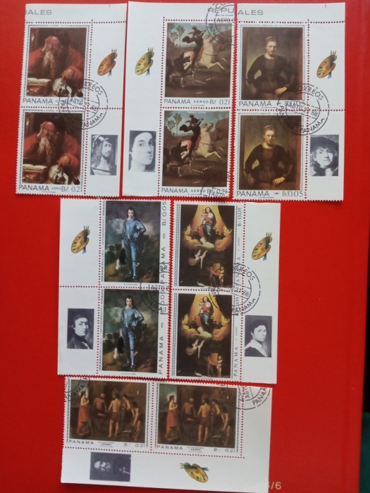 PANAMA, PICTURI - 2 X SERIE COMPLETĂ ȘTAMPILATĂ