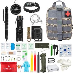 Kit supravietuire multifuncional flippy, 42 de instrumente profesionale, echipament de prim-ajutor, drumetie, camping