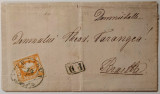 Scrisoare Braila 1871 cu marca postala Carol cu Barba 10 bani