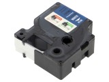 Bandă DYMO 12mm x 5,5m albastră cu text alb